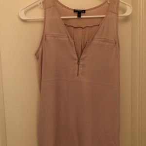 Express loose fitting zip front tank